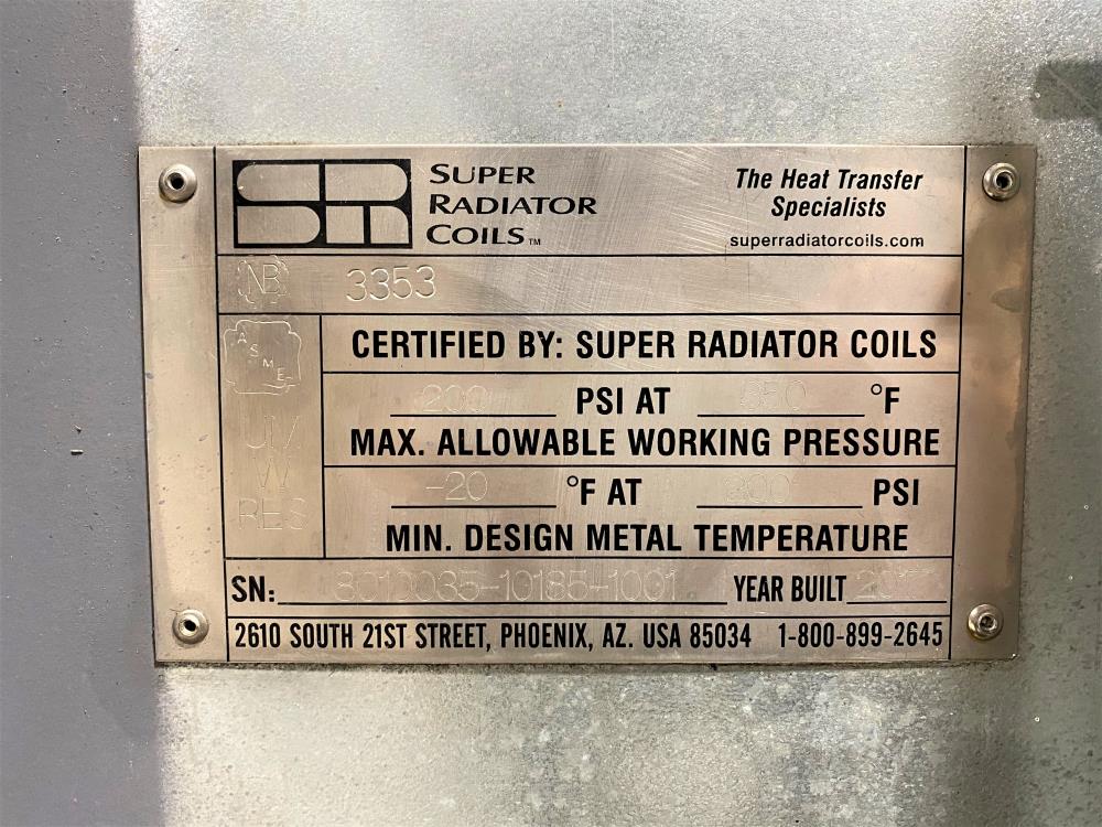 Super Radiator Coils #3353 Heat Transfer, 200 PSI, Size 29 x 16 x 27, 1 HP Motor